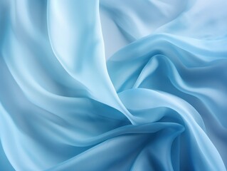 Wall Mural - Blue soft chiffon texture background with blank copy space design photo backdrop