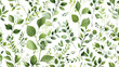 Vivid Seamless Nature Plant Textile Background. Green
