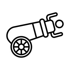 Human cannonball line icon