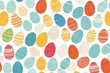 Vibrantly Colored Texture Easter Eggs Set Against a White Copy Space Background
