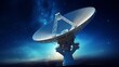 Satellite dish receiving cosmic signals