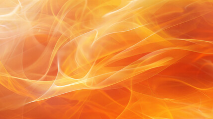 Poster - Vibrant abstract background depicting flowing orange and yellow flame patterns