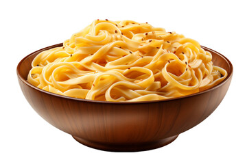 Wall Mural - spicy Chinese spaghetti noodles in bowl on transparent background  