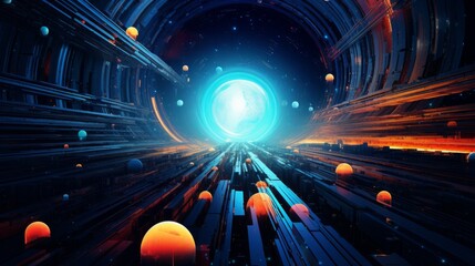 Wall Mural - a digital art representation of a hyper zoomed in exploration