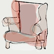 armchair abstract sketch 
