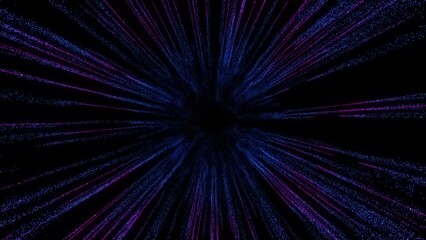 Poster - 4k Blue Particles Explosion. Motion Background. Pink glitter particle. Isolated on black. Animated Overlay.