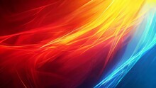 Abstract Background With Red, Yellow And Blue Rays Of Light.