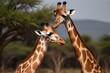 2 kenyan giraffes Generative AI