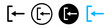 Left Arrow icon. back of input or output or entry and exit direction navigation cursor symbol.
