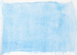 Watercolor painting in blue color with borders