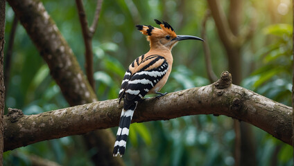 Wall Mural - hoopoe bird in the jungle 