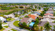 Aerial photo single family homes in Kendall Miami FL