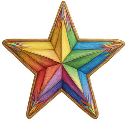 Wall Mural - 무지개 별 Rainbow star