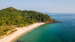 Aerial view of Farang Beach or Charlie Beach, farang beach on mook Island is a beach with a very beautiful scenery