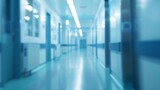 Fototapeta  - Generative AI : blur background of modern hospital ICU corridor interior, medical and healthcare concept