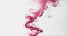 Abstract Pink Smoke On White Background