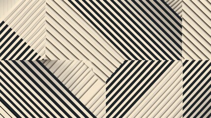 Poster - Bold clean lines compose a striking minimalist geometric pattern against a neutral background creating a sense of refined elegance and visual harmony