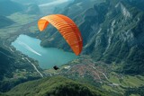 Hang Gliding Experience Hang glider soaring above picturesque landscapes