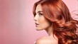 © Viktor - A stunning woman with long, flowing red hair poses for a photo with her hair catching the wind