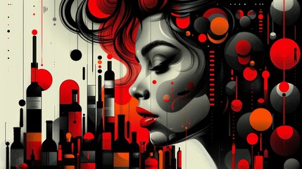 Wall Mural - Abstract Portrait City