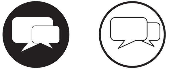 Wall Mural - Chat icon vector for web and mobile app. speech bubble sign and symbol. comment icon. message