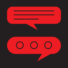 Wall Mural - comment icon speech bubble symbol Chat message icons - talk message Bubble chat icon. online communication, Conversation, chatting icons.