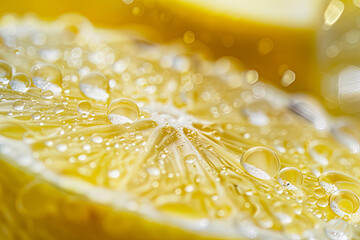 Canvas Print - Close up of lemon slices