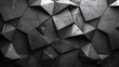 Black Abstract Geometric Background with Polygons Creating a Futuristic and Modern Design