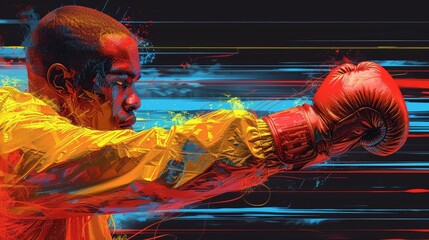 Wall Mural - Speedy Boxer Punch