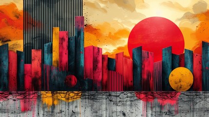 Wall Mural - Urban Sunrise