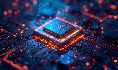 Poster - Quantum Computing, Futuristic System Integrating Processor, Circuitry & Artificial Neurons for Global Data Connectivity