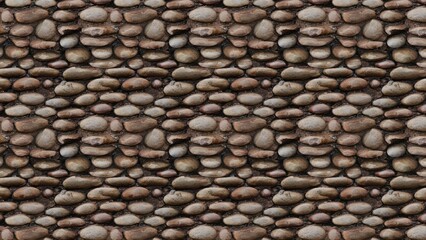 Sticker - Texture material background Stone Wall Pebbles 2