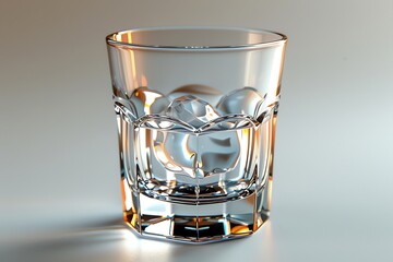 Empty Glass of white background
