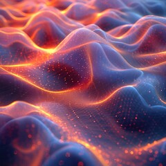 Leinwandbilder - This computer-generated image depicts a powerful wave crashing in the ocean.