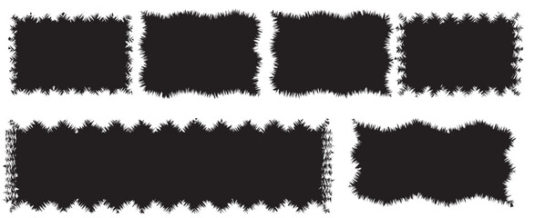 Wall Mural - Jagged rectangle. Bright color simple shapes. Rectangle paper template jagged and rough.