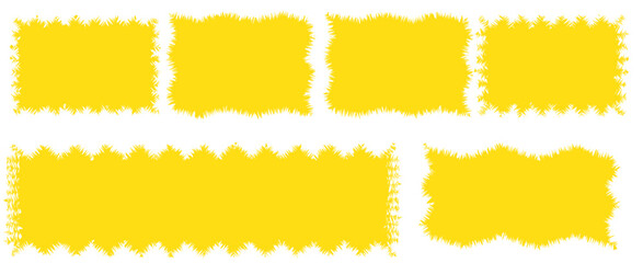 Wall Mural - Jagged rectangle. Bright color simple shapes. Rectangle paper template jagged and rough.