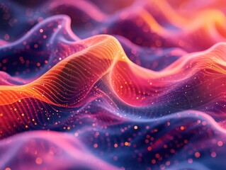 Leinwandbilder - A computer generated image depicting the powerful and dynamic motion of a wave.