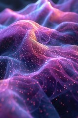 Fototapete - A computer-generated image depicting a wave of light, showcasing its dynamic movement and vibrant colors.