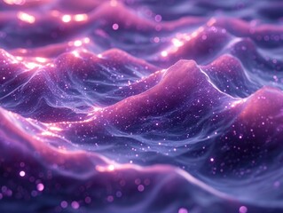 Aufkleber - A computer-generated image showcasing waves and stars in a captivating and breathtaking display.