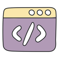 unique design icon of web coding