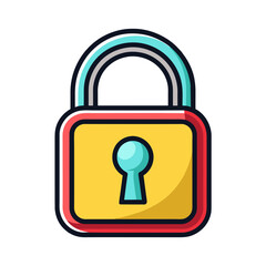 lock icon button. lock icon illustration.