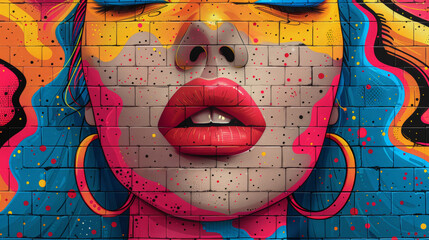 Wall Mural - Vivid Lips