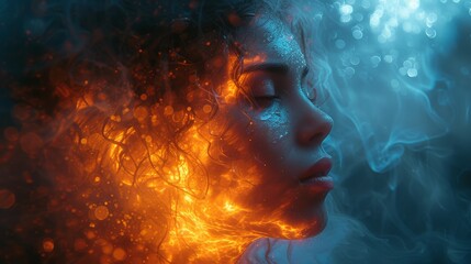 Canvas Print - Fiery Contemplation