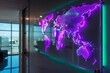 futuristic hologram world map
