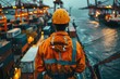 During the loading of goods, a security officer is in charge of ship operations. Generative Ai