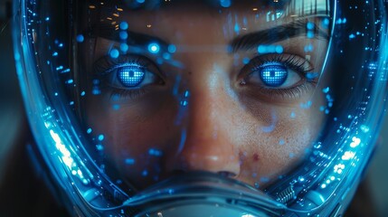Poster - Artificial intelligence and the robot revolution. Robots or cyborgs are capturing the Earth, causing it to collapse in their wake. Sci-fi illustration of apocalyptic technology. Dangerous artificial