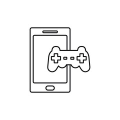 Poster - video games icon vector play game sign