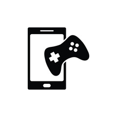 Poster - video games icon vector play game sign