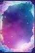 © kalamjamila - ethereal clouds frame in shades of purple blue and pink with a starry night sky background