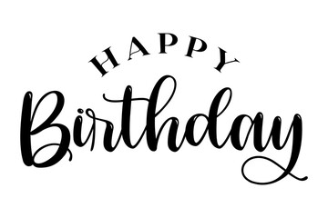 Wall Mural - Happy Birthday typography lettering vector illustration.